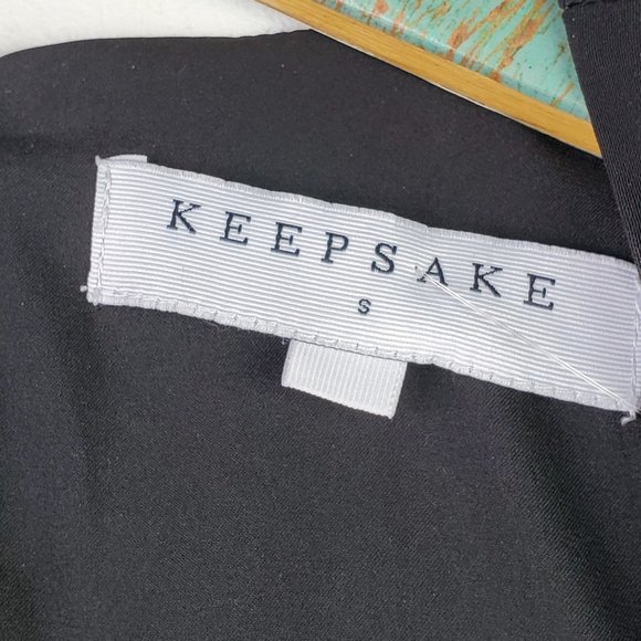 Keepsake Women's Faux Wrap Black Romper Sz Sm - Picture 7 of 8